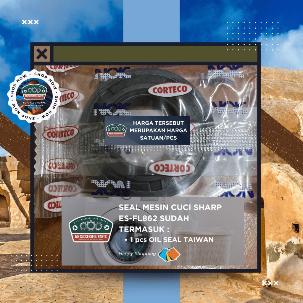 SEAL MESIN CUCI SHARP ES-FL862 KOMPLIT SET SEAL ES FL 862
