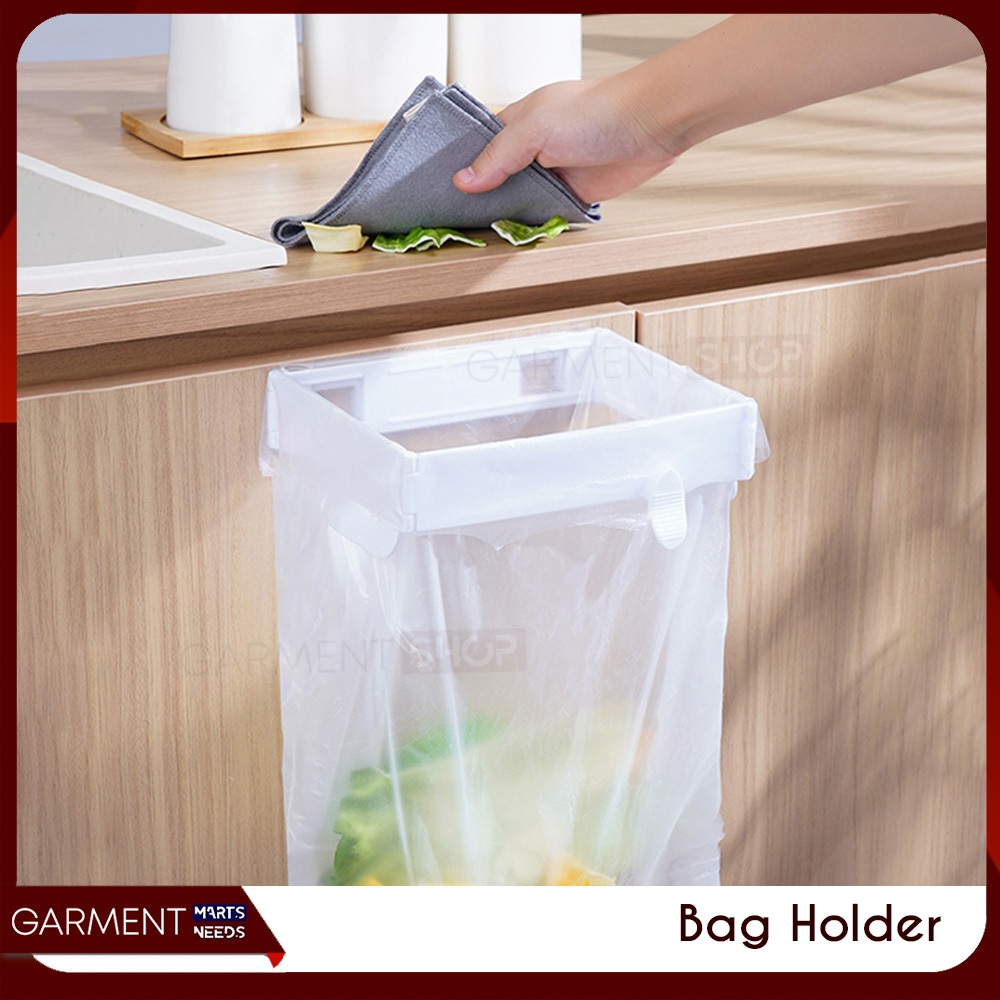 PENGPAH - Penjepit Kantong Plastik Sampah Dapur Kamar Mandi Pembuangan Praktis Tempel Laci Dinding S