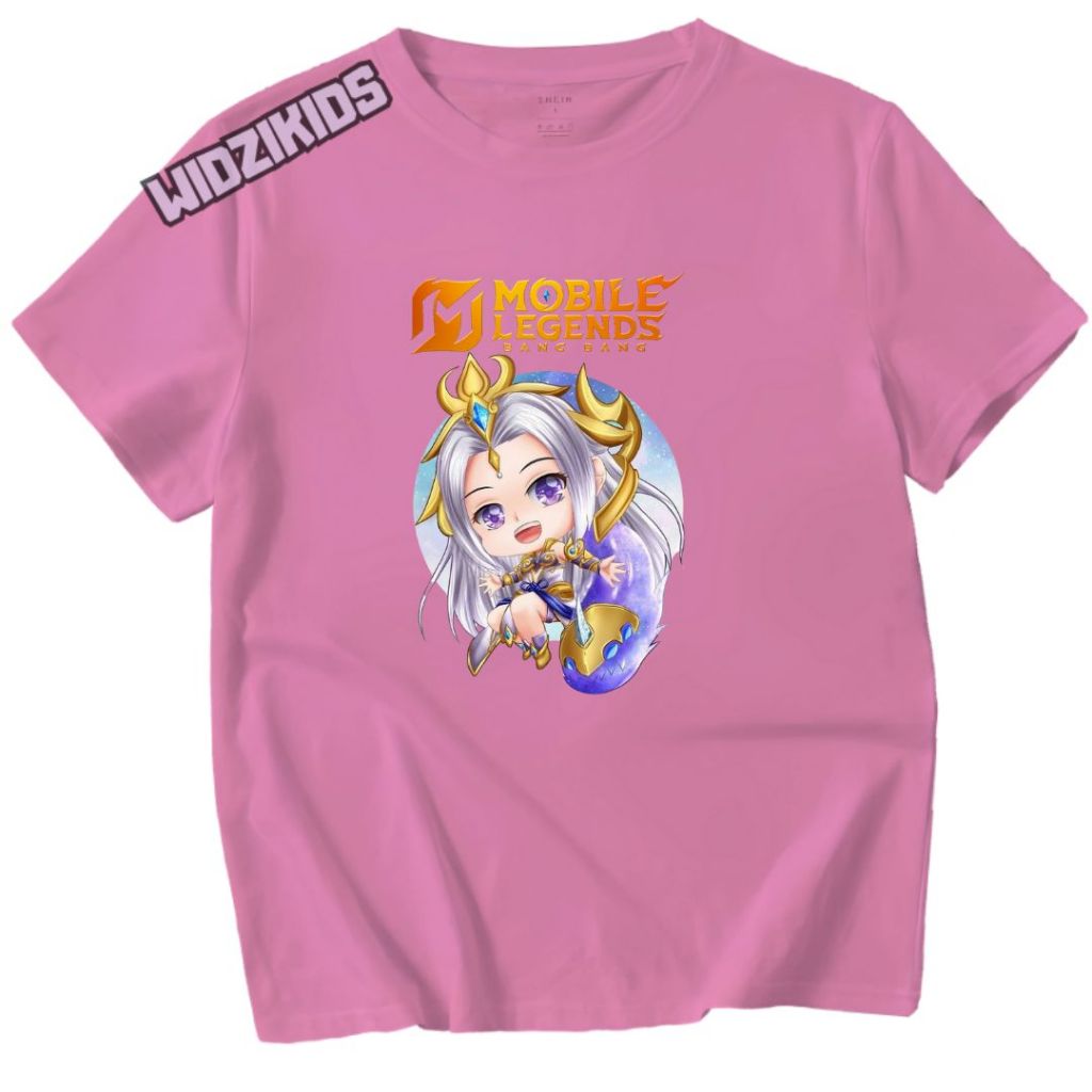 Kaos Anak Pendek Game Karakter Mobile Legends Selena Free Nama Anak