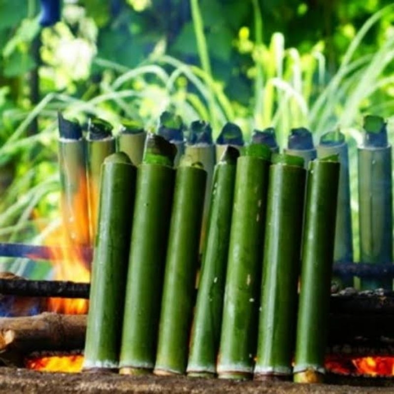 

paket bambu nasi lemang nasi lemeng 3 pcs