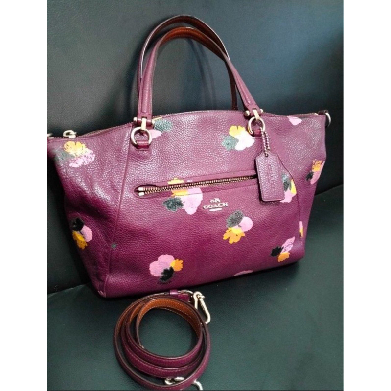 Coach Prairie maroon floral preloved