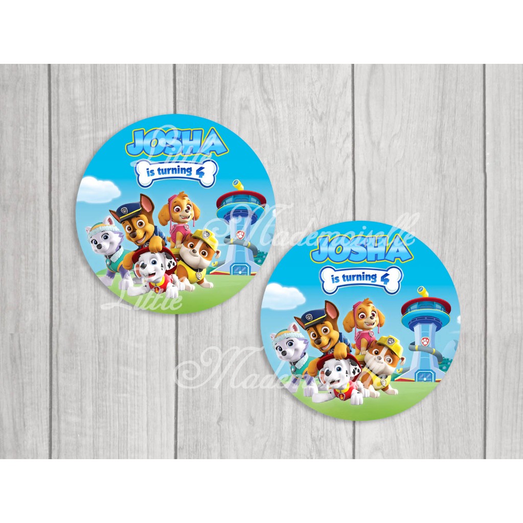 

Label Stiker Paw patrol / rubble