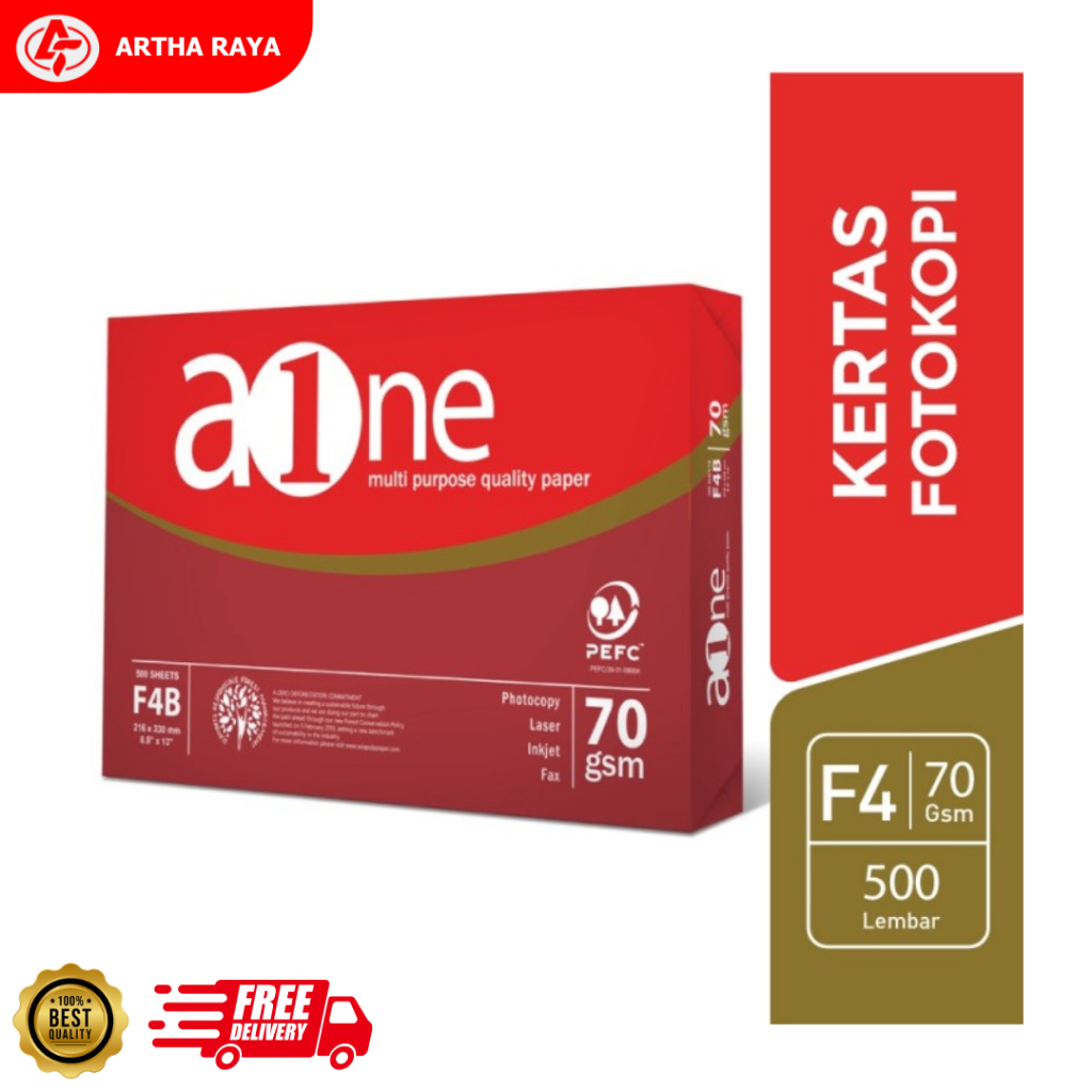 

KERTAS HVS F4 AONE 70 GRAM / 1 RIM