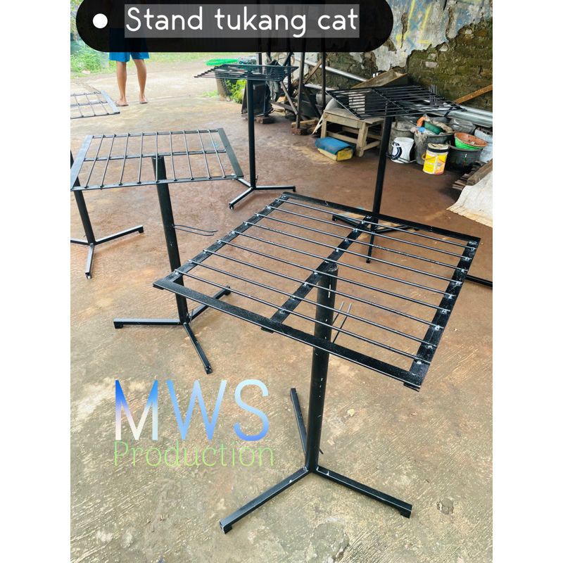 Meja putar (TERMURAH) stand cat dek motor / stand cat sangkar burung / stand tukang cat / alat pertu