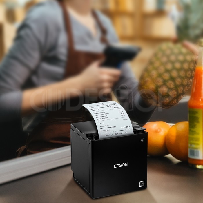 Printer Kasir Epson TM-M30III Cetak Thermal 80mm TMM30III Print Paper Roll 80 mm USB LAN Wifi Blueto
