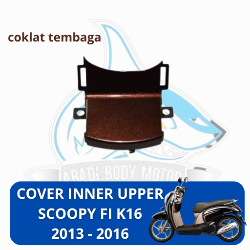cover inner upper sambungan bawah batok scoopy lama k16 2013-2016 COKLAT