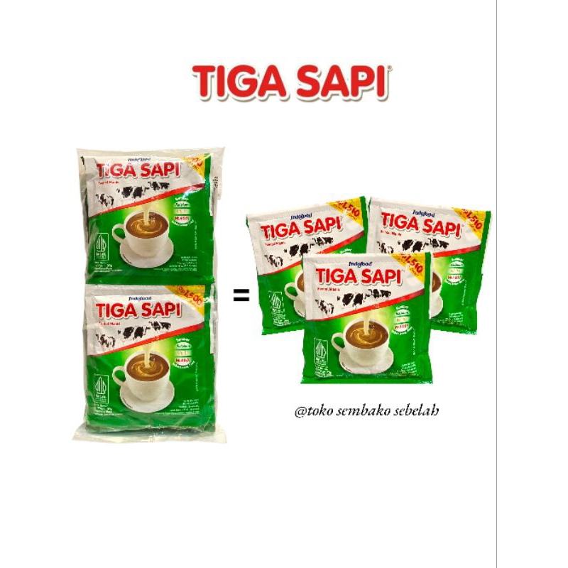 

Susu Kental Manis Tiga Sapi Kemasan 37gr 1 Pak Isi 6 Pcs