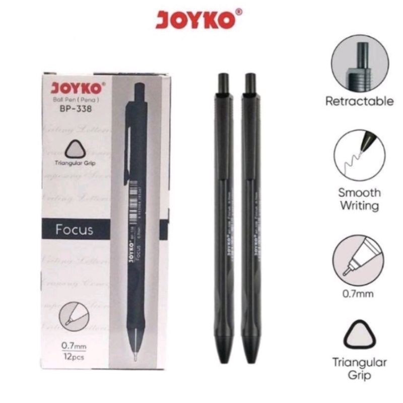 

Pulpen Pena JOYKO BP-338 Focus 0.7 mm Ecer Satuan
