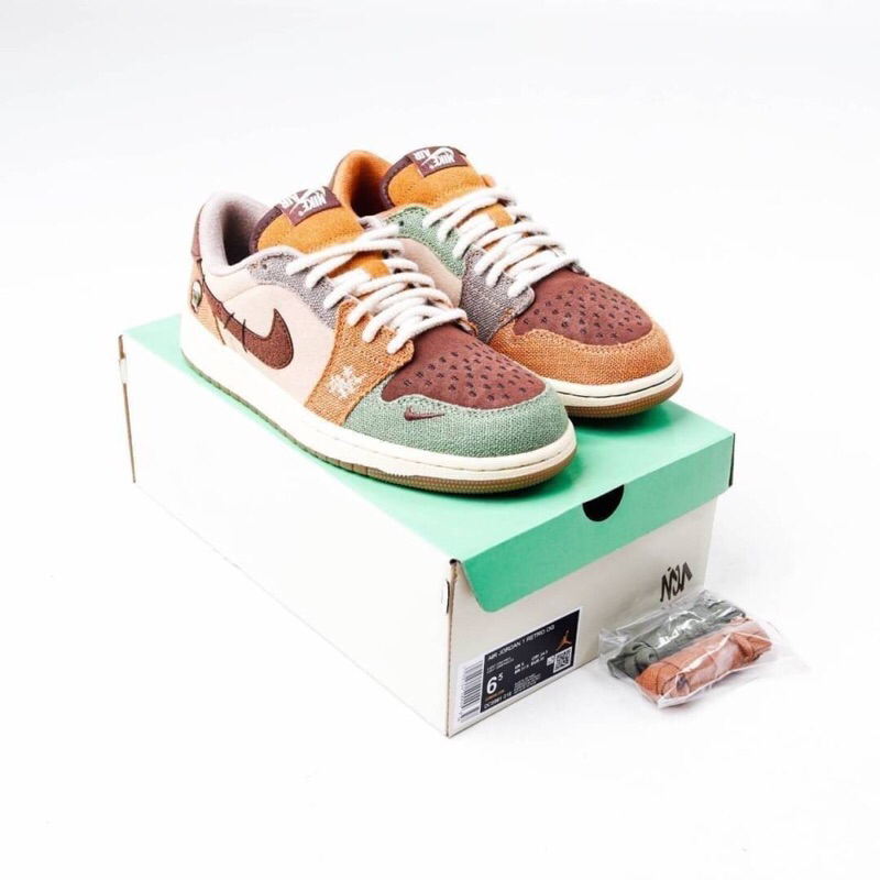 Sepatu Nike Air Jordan 1 Low Zion Williamson Voodoo