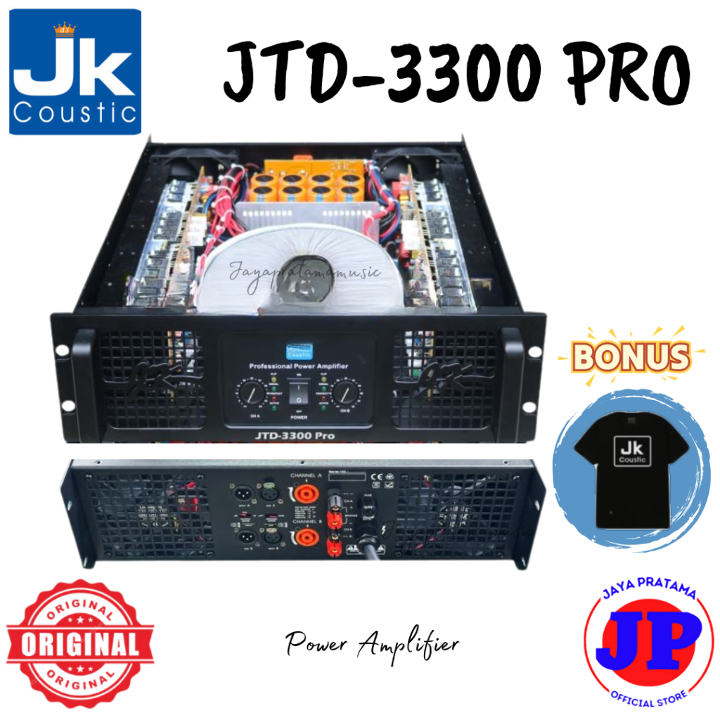 JK Coustic JTD-3300 Pro Professional Power Amplifier Original JK Coustic JTD3300 Pro