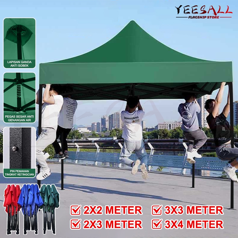 Tenda Lipat 2x2 Besi Petak /Tenda Lipat 3X3M / Tenda Bazar Pameran/ Tenda gazebo/ Tenda Berjualan