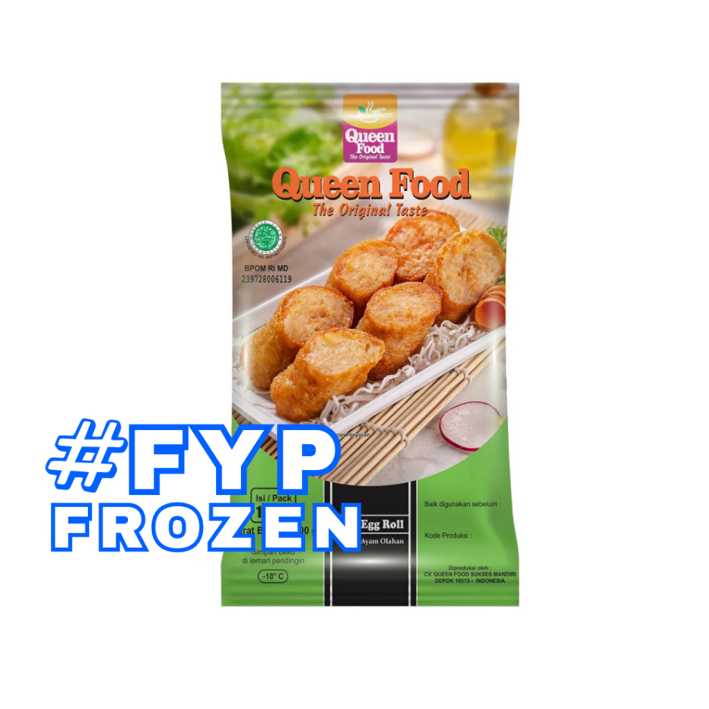 

QUEEN FOOD TORI EGG ROLL 400GR ISI 18 / TORI EGG ROLL AYAM