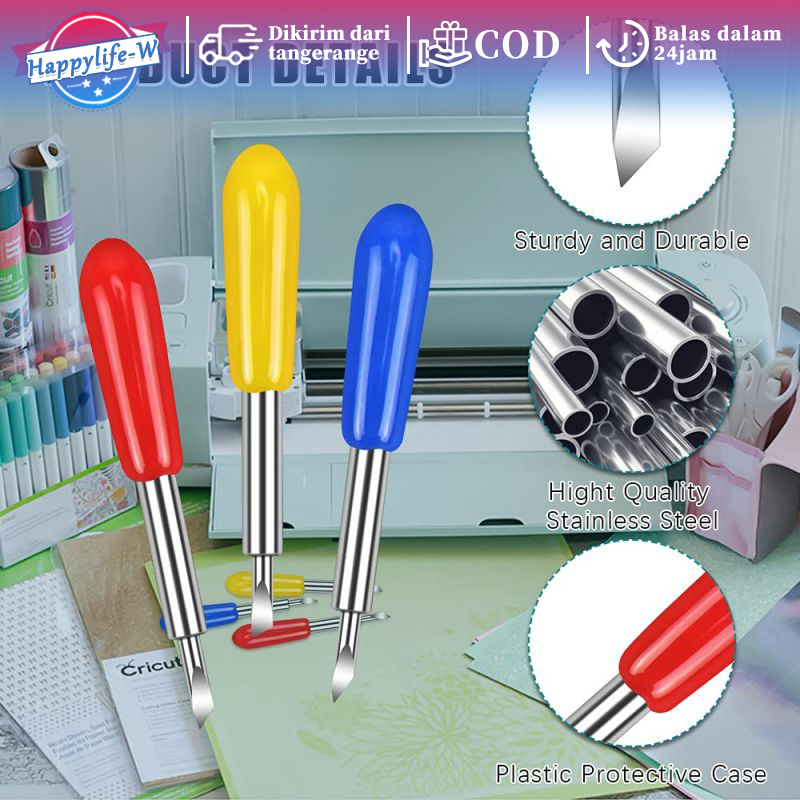 

50pcs Mata Pisau Cutting Roland 30/45/60 Derajat Mata Pisau Roland Blade Roland Cutting Plotter Vinyl Cutter Blade