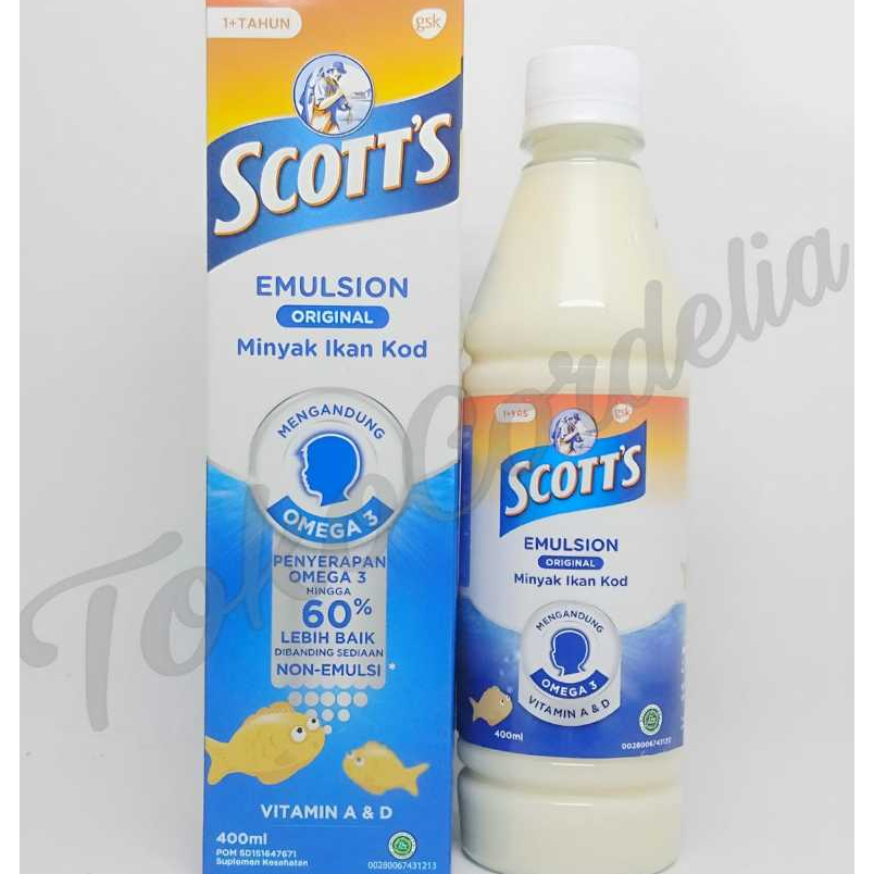 SCOTT EMULSION ORIGINAL 400ML VITA COD LIVER OIL SCOT EMULSION SCOTT'S