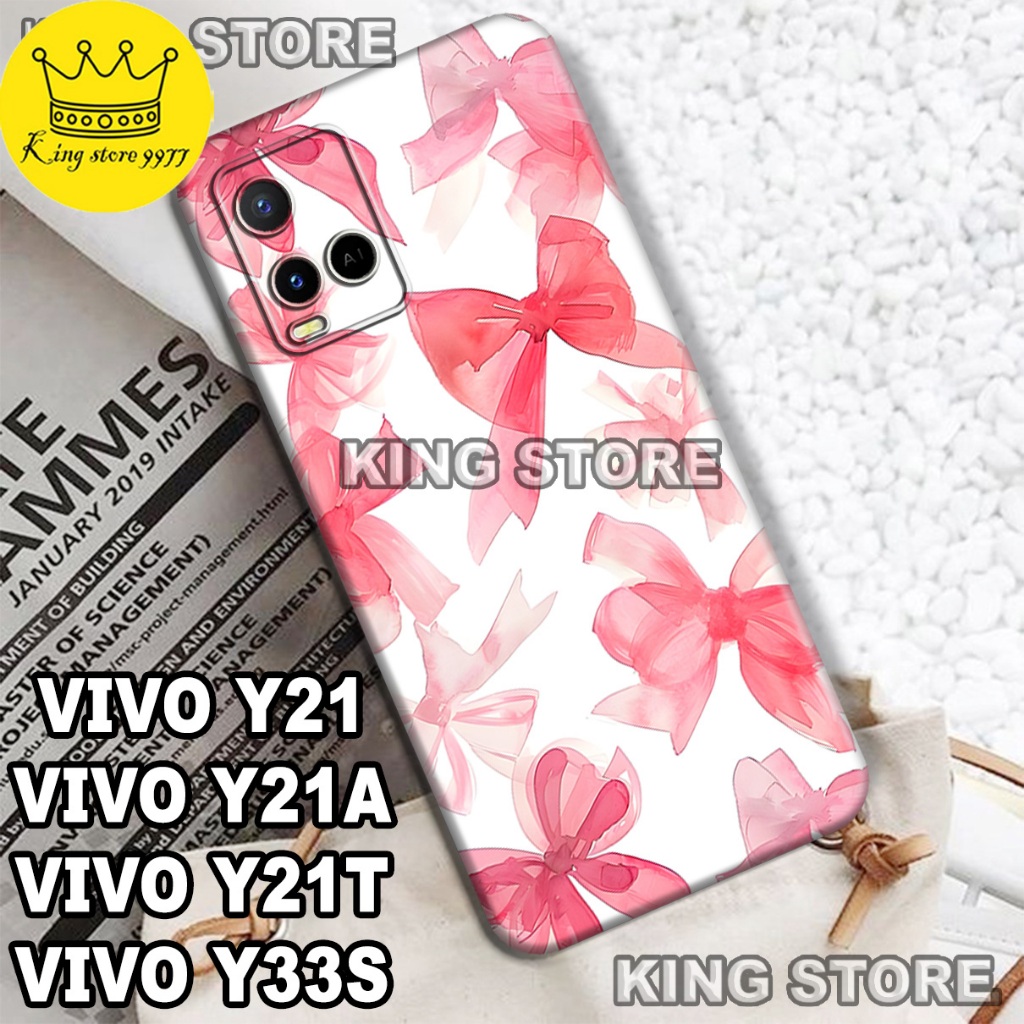 (KS18)  Softcase karet untuk VIVO Y21 Y21A Y21T Y33S Motif gambar Motif Cewek/casing  VIVO Y21 Y21A 