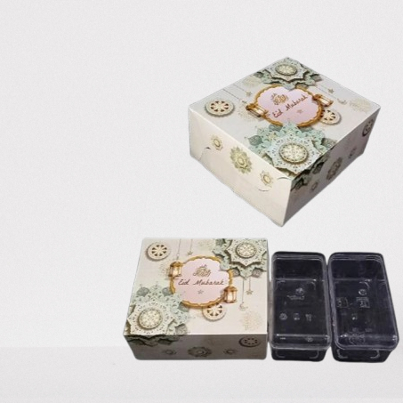 

5 pcs box lebaran kemasan kue lapis legit dus hampers snack eid mubarak ukuran 15x17x8cm