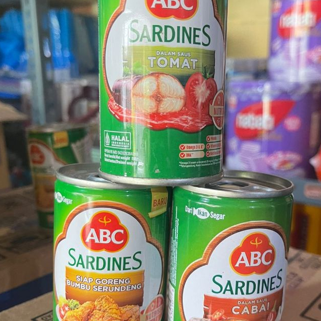 

Sarden ABC Sardines Tomat Cabai Extra Pedas 155gr