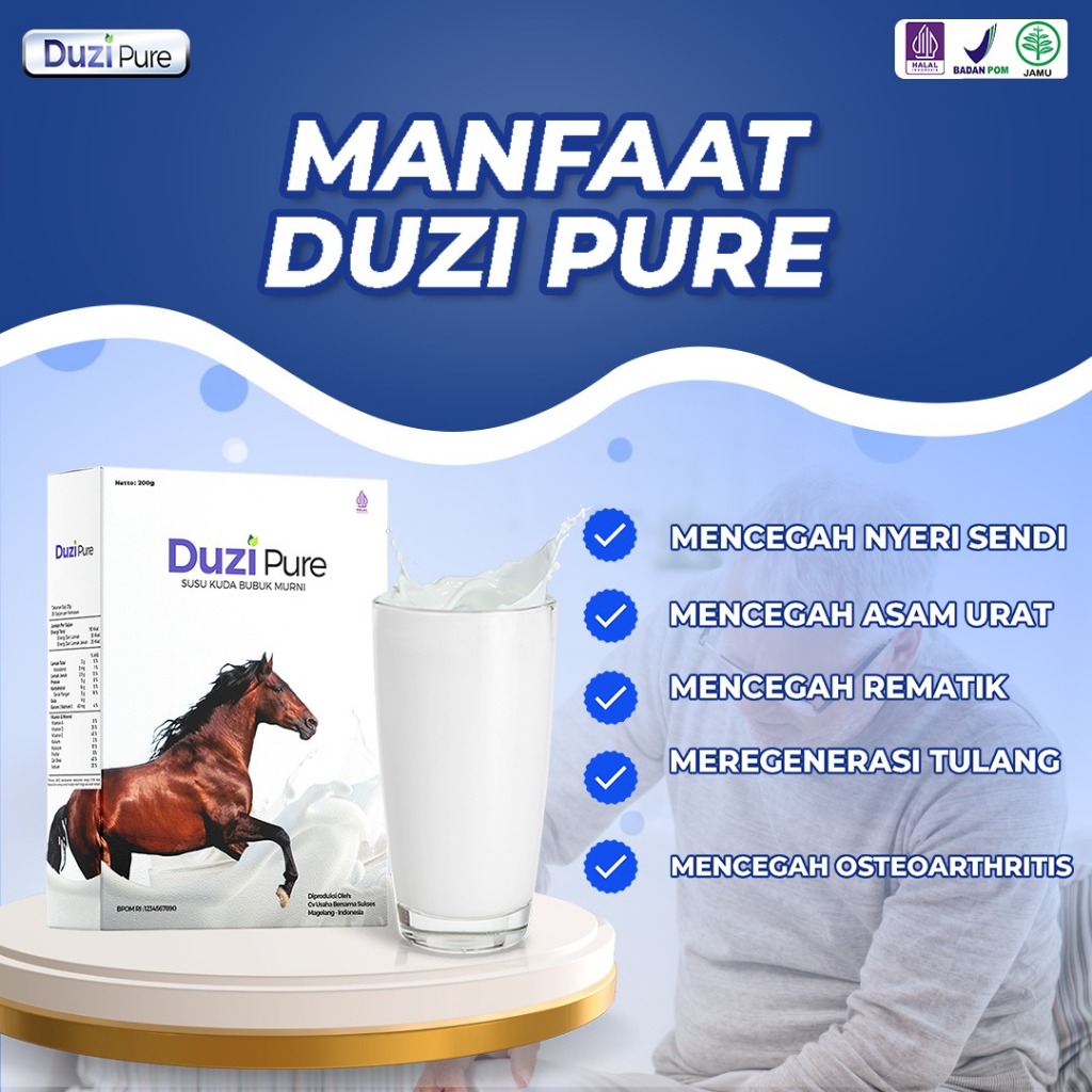 

Duzi Pure Susu Bubuk Kuda Lombok, Jaminan Original - Isi 200 gr