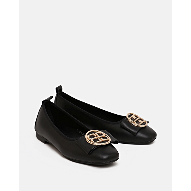 BUCCHERI GEELA Sepatu Flat Wanita Hitam-bw4008