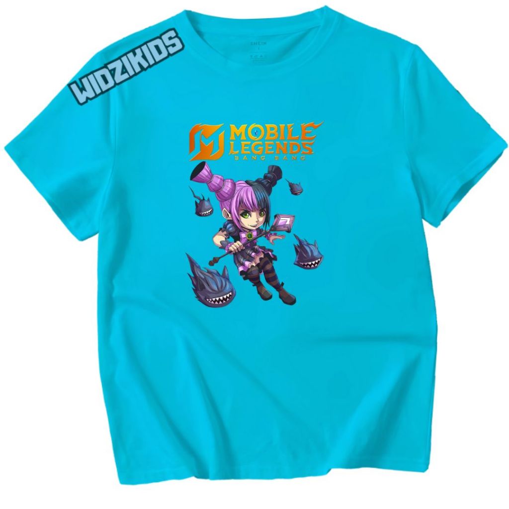 Kaos Anak Pendek Game Karakter Mobile Legends Lylia Free Nama Anak