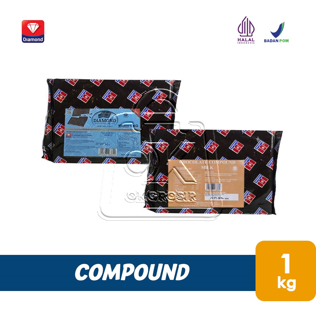 

Coklat Batang DIAMOND / Chocolate Compound DARK/MILK (1 Kg)
