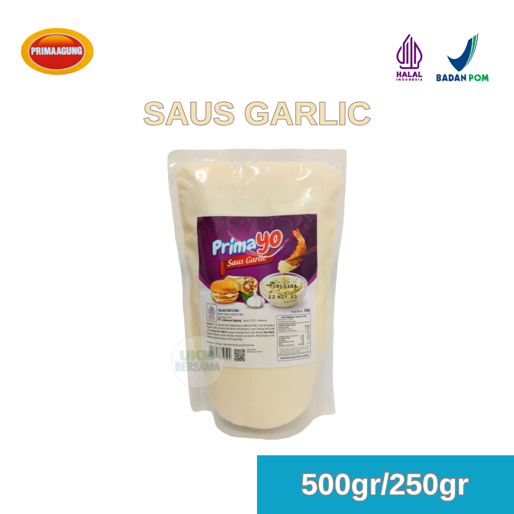 

Prima Agung Saus Garlic 250gr/500gr