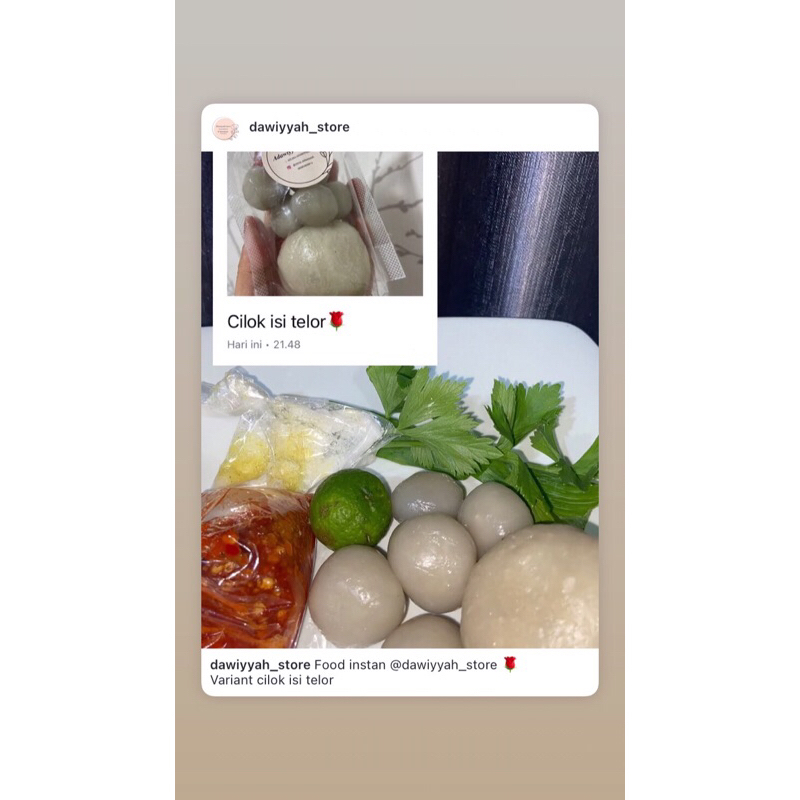 

Frozen Food CILOK ISI TELOR Dawiyyah Store