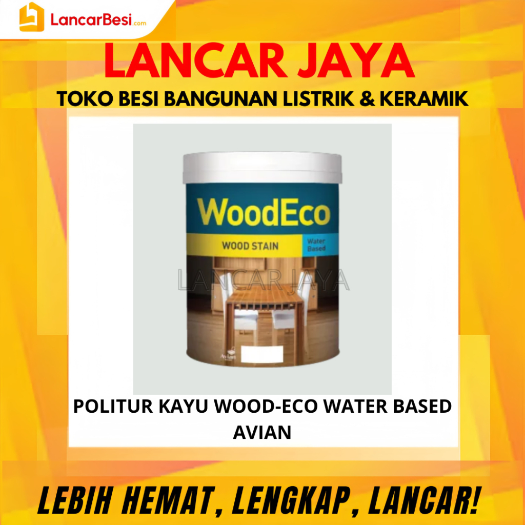Politur Wood-eco woodstain Waterbased/ Politur Kayu Berbasis air 0,9L