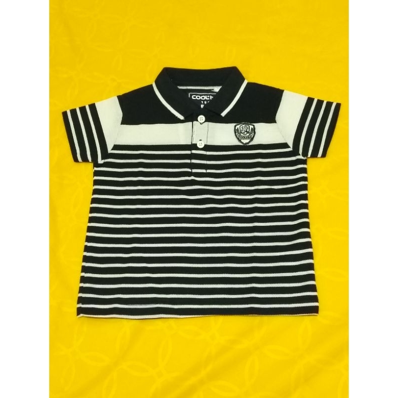 (NEW) Polo COOLBABY strip hitam putih