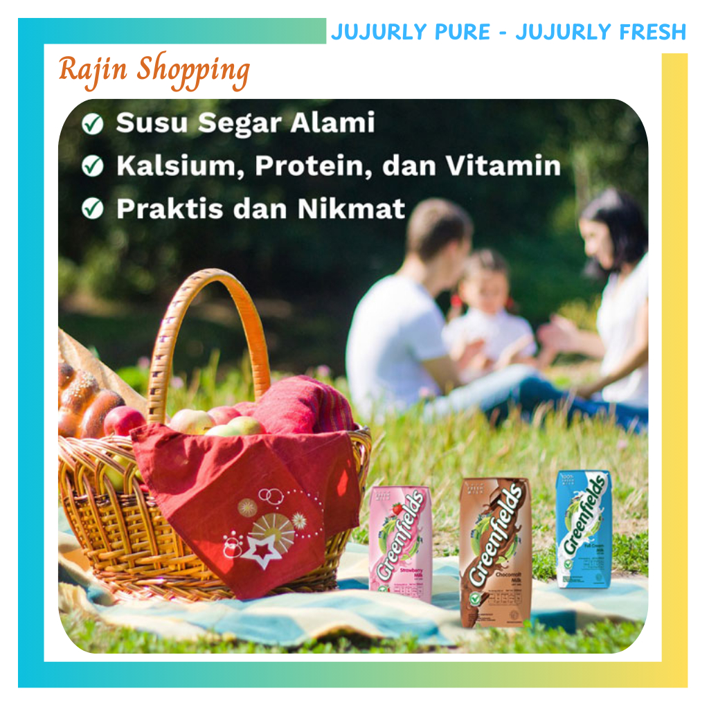 

Greenfields Susu Fresh Milk UHT Full Cream Coklat Strawberry Low Fat Susu Segar 950 ml 105 ml 200 ml