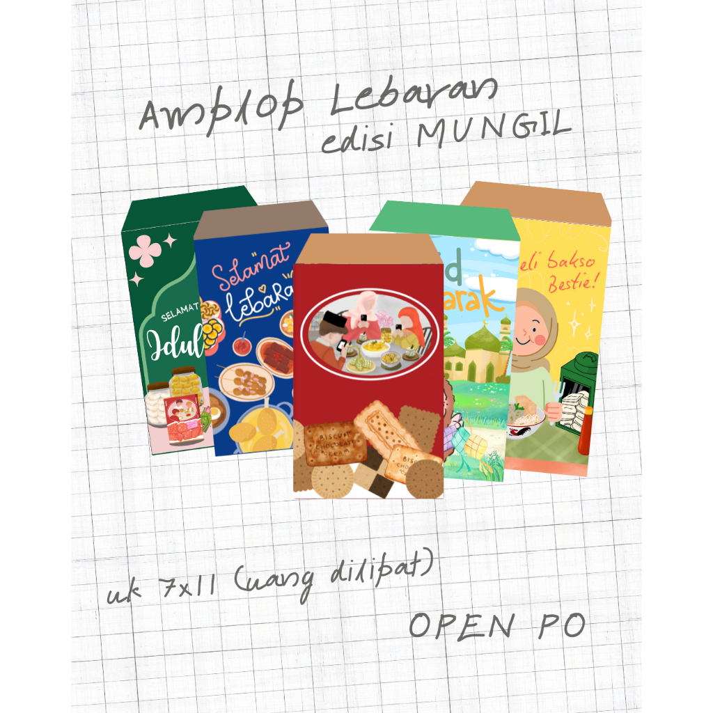 

(OPEN PO) AMPLOP LEBARAN BESAR AESTHETIC VIRAL DAN LUCU UKURAN KECIL