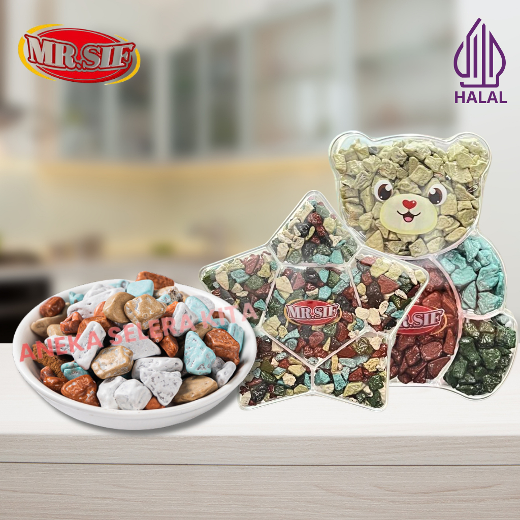 

RB MR.SIF Stone Chocolate / Coklat Krikil Berbentuk Batu Kerikil Dengan Aneka Kemasan - Halal