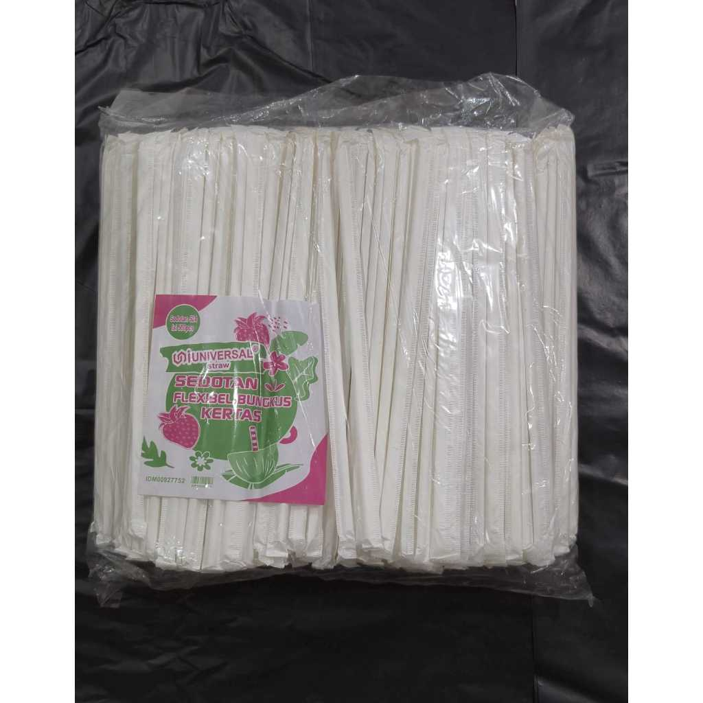 Sedotan steril tekuk | sedotan Steril hitam, putih | Sedotan steril Bungkus kertas