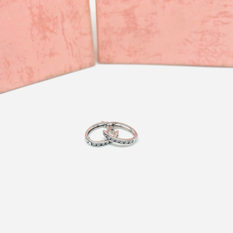 Anting Emas Putih Asli kadar 300/6k muda