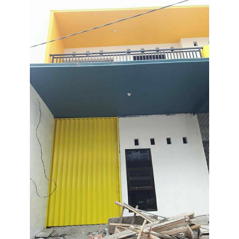 folding gate 055 galvalum anti karat motif