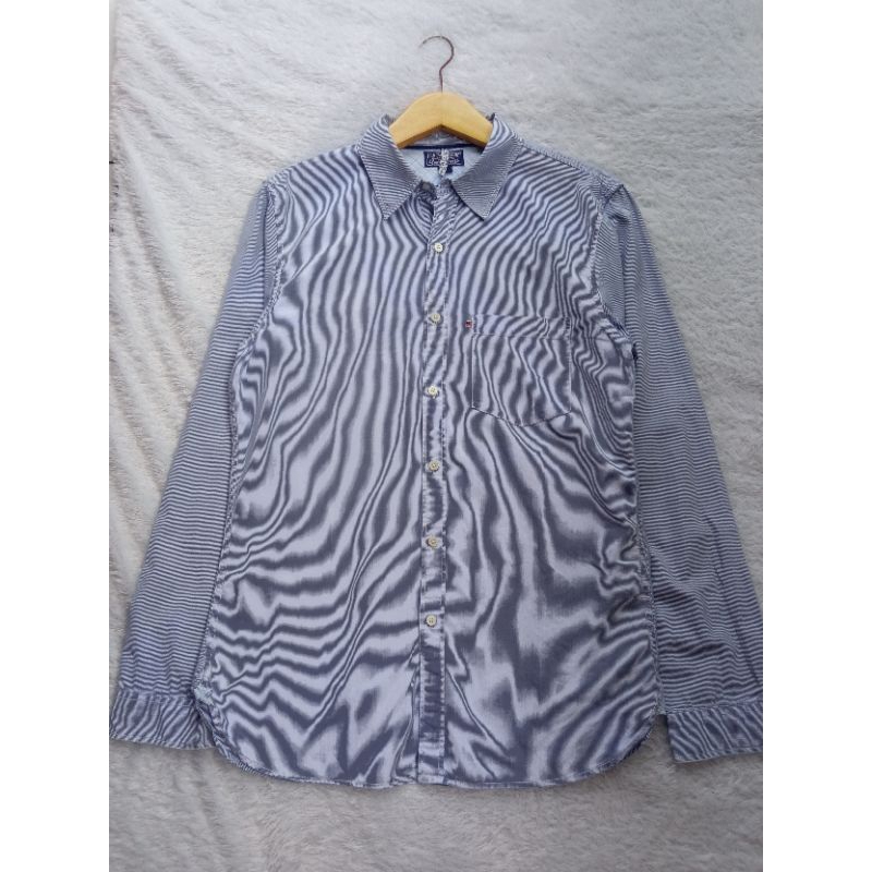 Kemeja Polo Ralph Lauren Stripe Salur Putih Biru