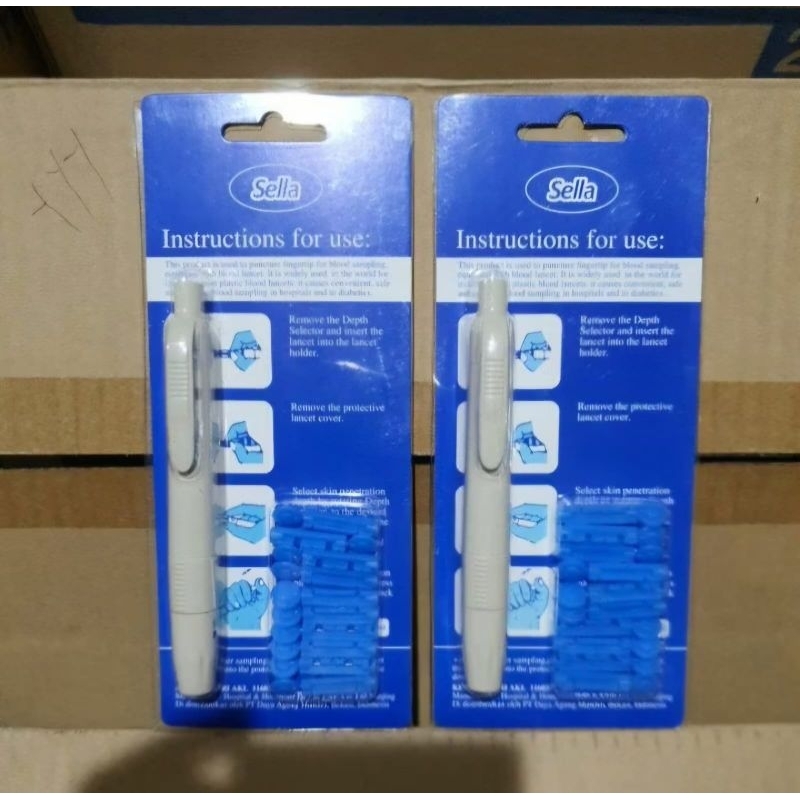 Autoclik Pen Lancet Lancing Device Autoklik Jarum Blood Lancet