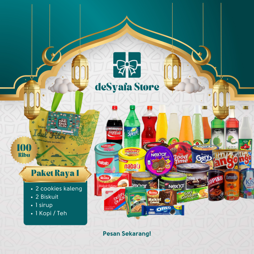 

Paket Hampers Special Cookies Lebaran Murah goodiebag / Hampers Lebaran / Parsel Lebaran