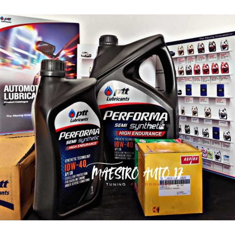Paket Oli KIJANG INNOVA BENSIN PTT HIGH ENDURANCE 10W/40 API SN + Filter Oli