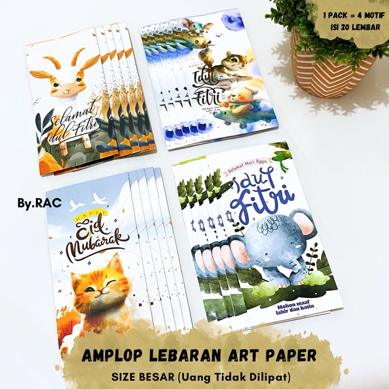 

[20pcs] AMPLOP LEBARAN IDUL FITRI KARAKTER LUCU / ANGPAU LEBARAN BESAR