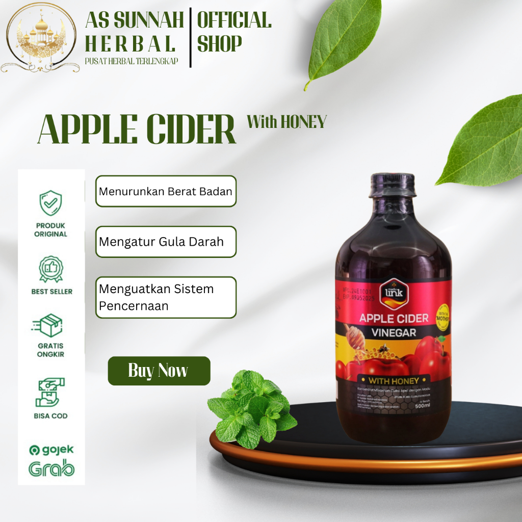 

LINK - Cuka Apel Organik Premium - Apple Cider Vinegar With Honey 500ml