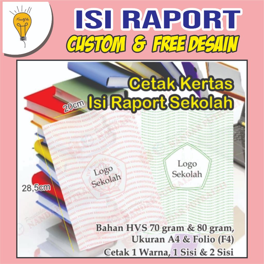 

Custom Cetak Kertas Raport K13/Kertas isi Raport Sekolah