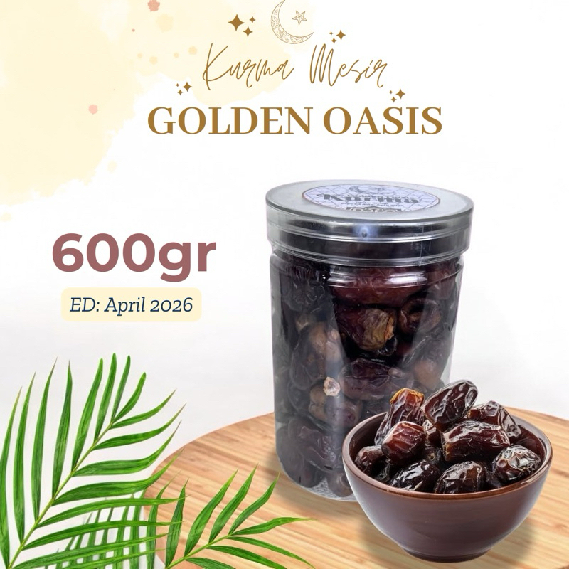 

Kurma Madu Mesir Arab Golden Oasis Kemasan Toples 600gr Lembut Enak Premium