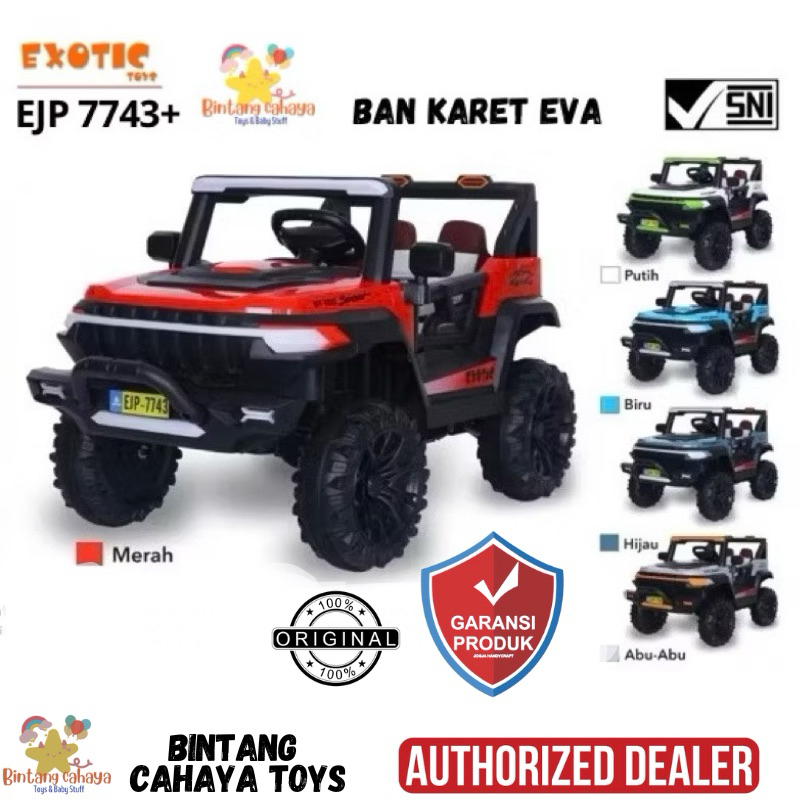 Mobil Aki Anak Mobil listrik Exotic EJP 7743 7743+ Ban eva karet ada remote control mobil ces cas an
