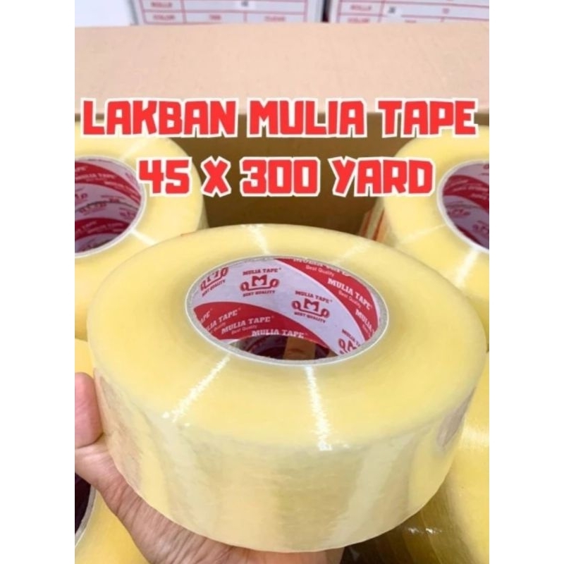 

Lakban Mulia Tape 45mm X 300 Yard Bening