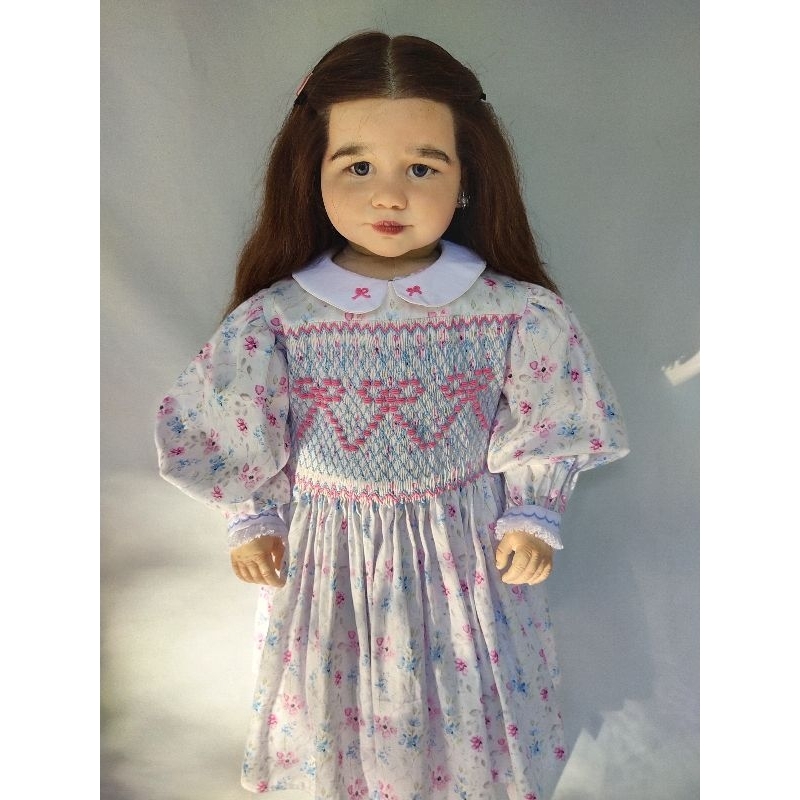 Smocked dress anak