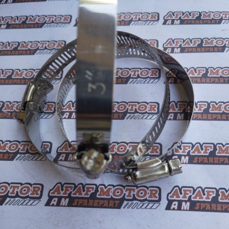 Hose Klem Karburator KLX CRF Klem Kenalpot Klem selang 3 inch Stainless steel