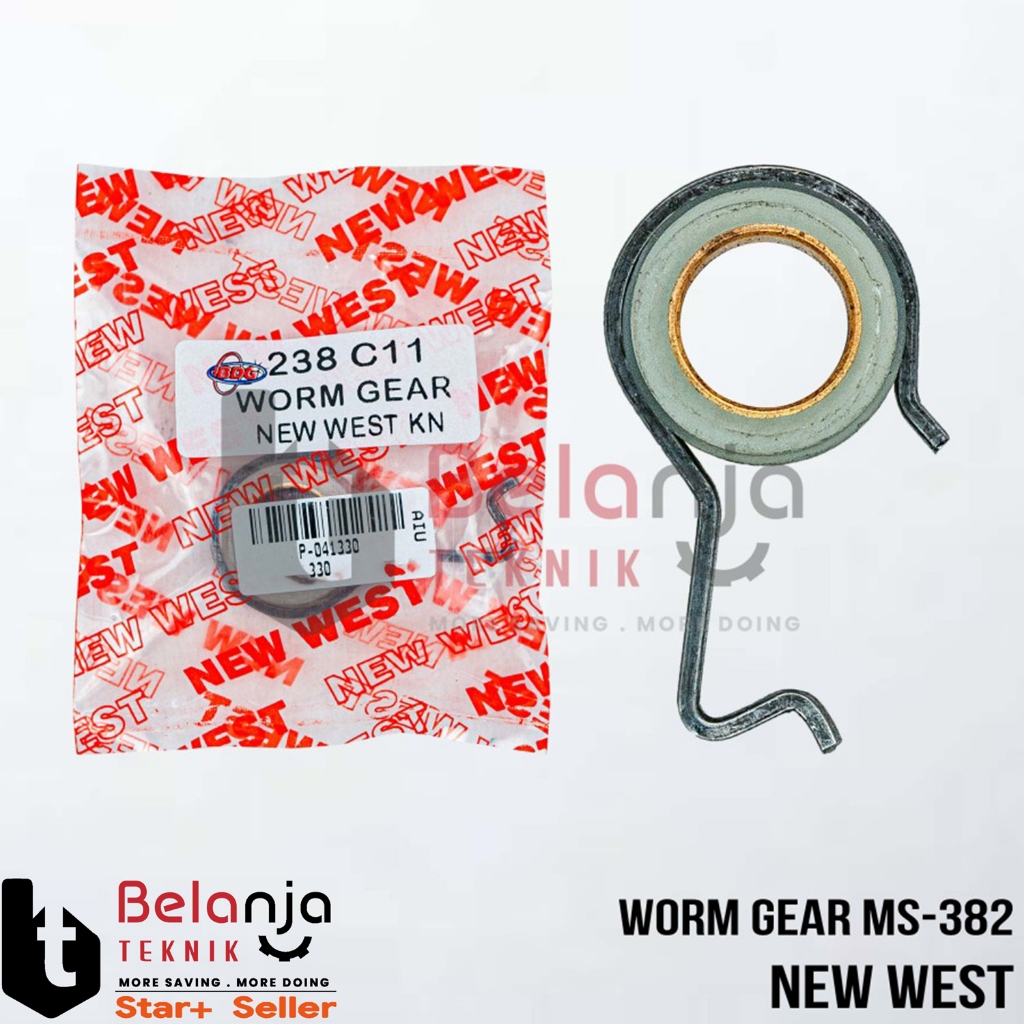 Worm Gear MS-382 New West Gigi Pompa Oli Stihl Mesin Chainsaw MS 382
