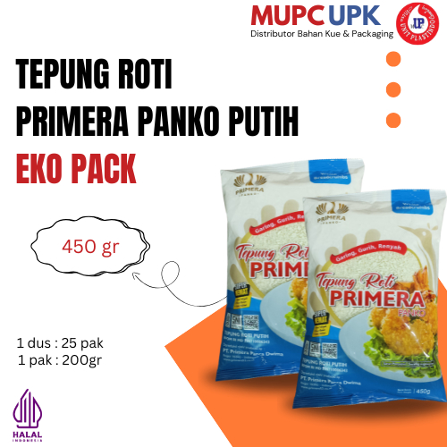 

Tepung Roti Primera Panko Putih Eko Pack / Primera Panko Eko Pack / Tepung Roti Primera Panko 450gr