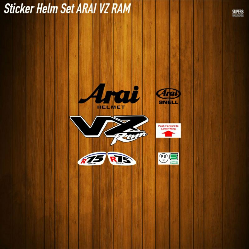 Sticker arai VZ Ram uv printing
